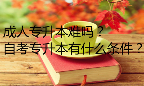 成人專(zhuān)升本難嗎？自考專(zhuān)升本有什么條件？