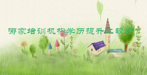 哪家培訓(xùn)機(jī)構(gòu)學(xué)歷提升比較好