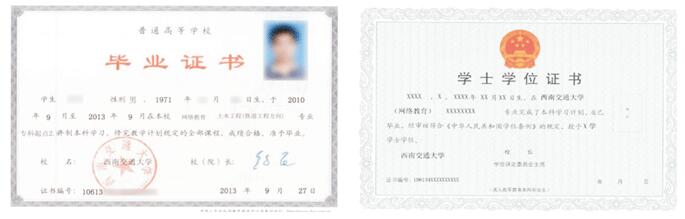 北京科學技術大學網絡教育學院畢業(yè)證書樣本（圖）