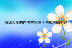 深圳成人大學(xué)的自考容易嗎？與成考哪個(gè)好？