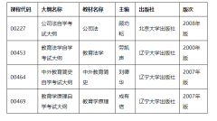 調(diào)整自考《教育學原理》等新版考試用書時間通